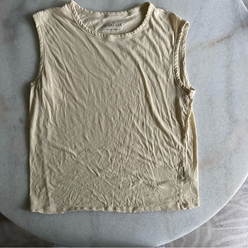 Everlane air tank light yellow